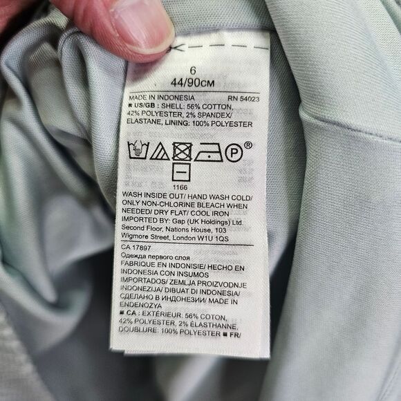 Banana Republic Blue Chevron Pencil Skirt Size 6 - Picture 8 of 11